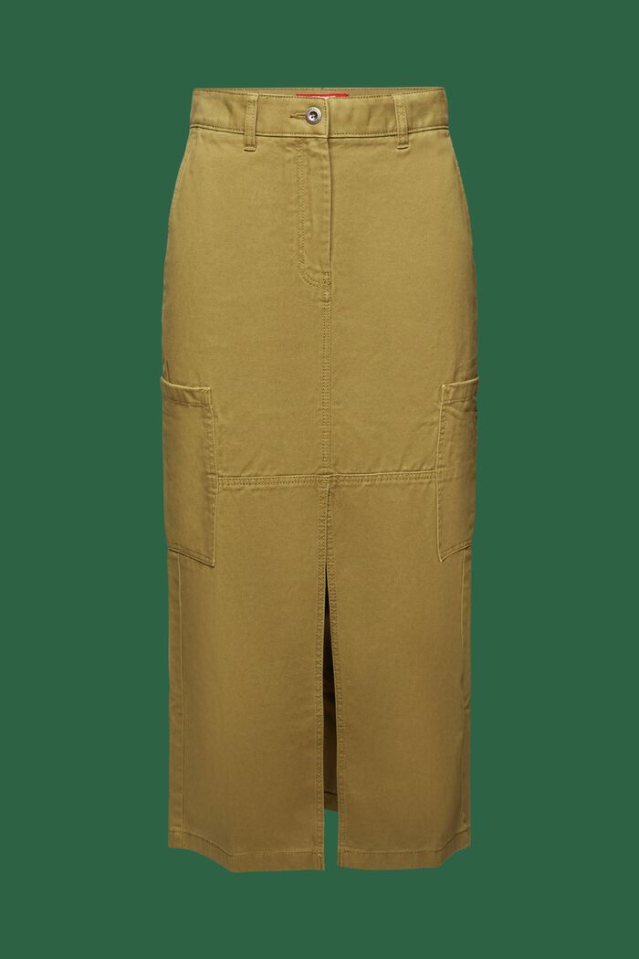 Cargo Midi Skirt, LIGHT KHAKI, detail image number 6