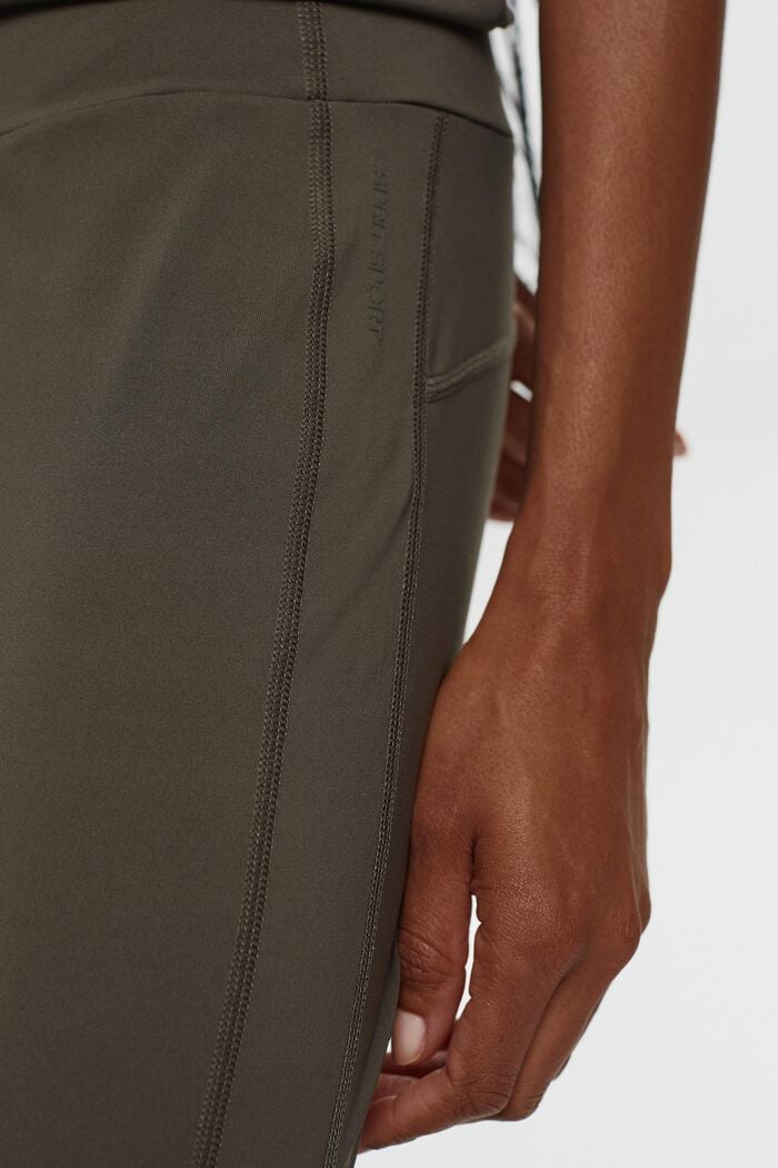 Flared jersey joggers with E-DRY, DARK KHAKI, detail image number 2