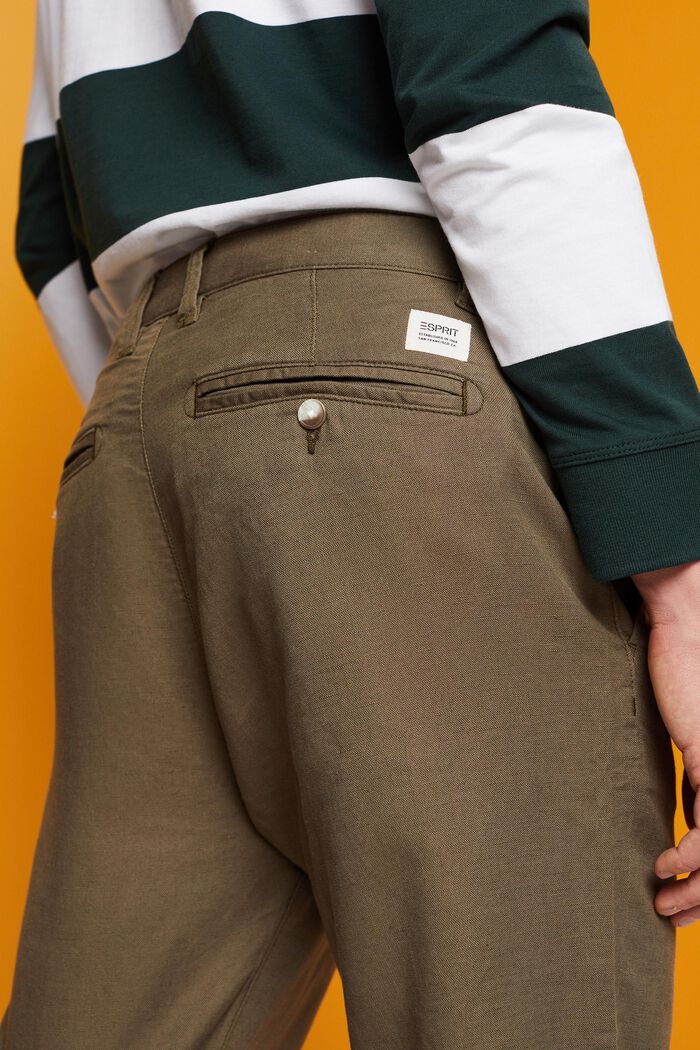 Chino-style shorts, DUSTY GREEN, detail image number 4