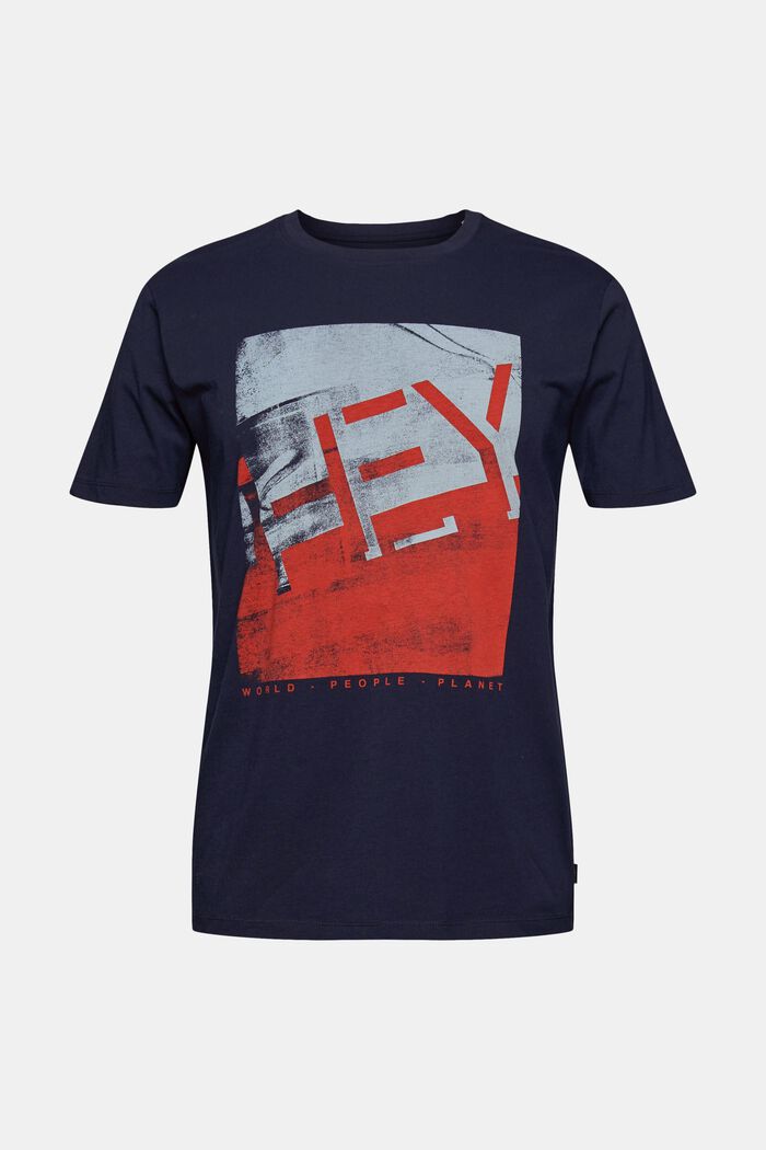 Jersey T-shirt with a large front print, NAVY, detail image number 7