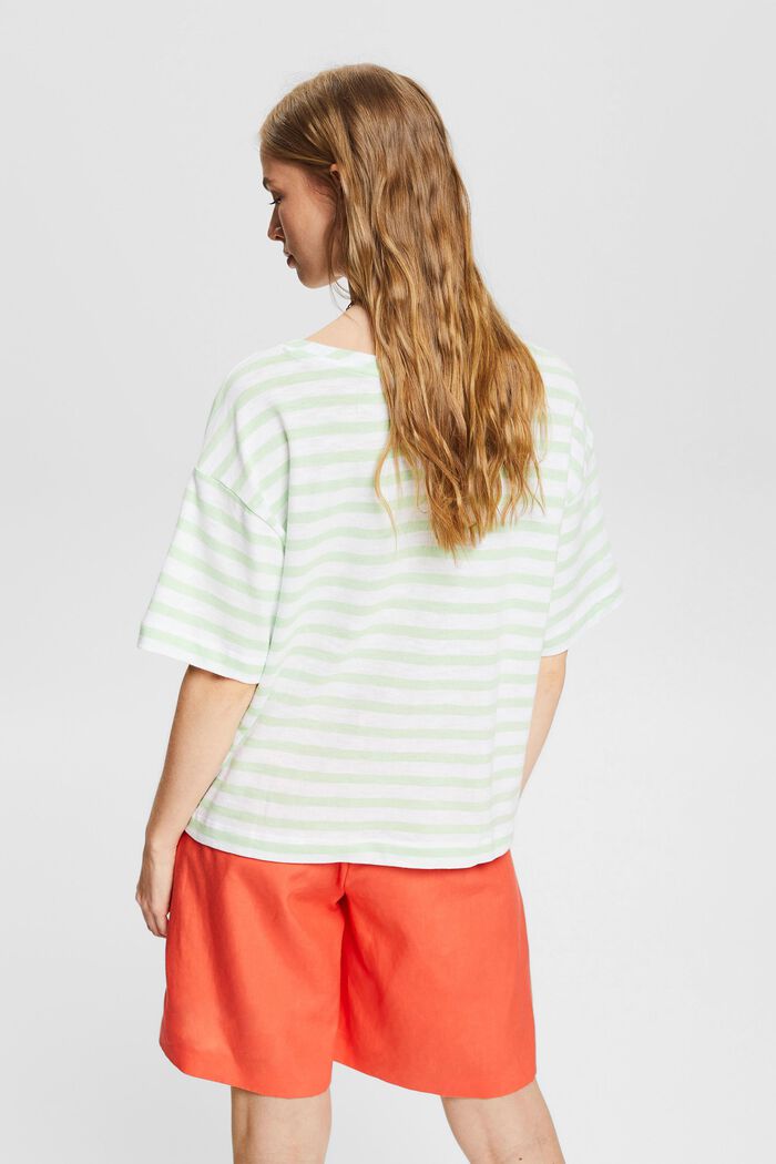 striped T-shirt, PASTEL GREEN, detail image number 3