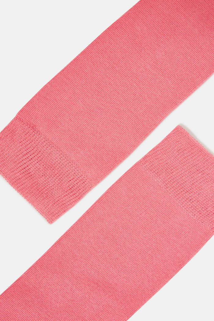 Double pack of knee-high socks with a logo, FUCHSIA, detail image number 1