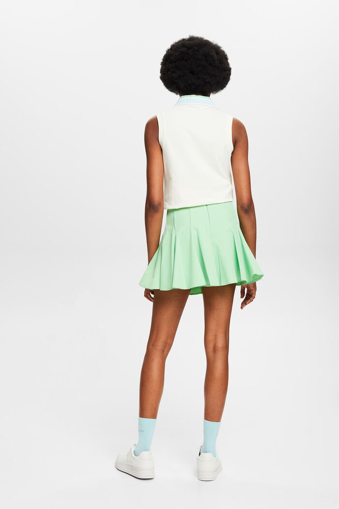 Pleated Fit-and-Flare Mini Skort, LIGHT GREEN, detail image number 2