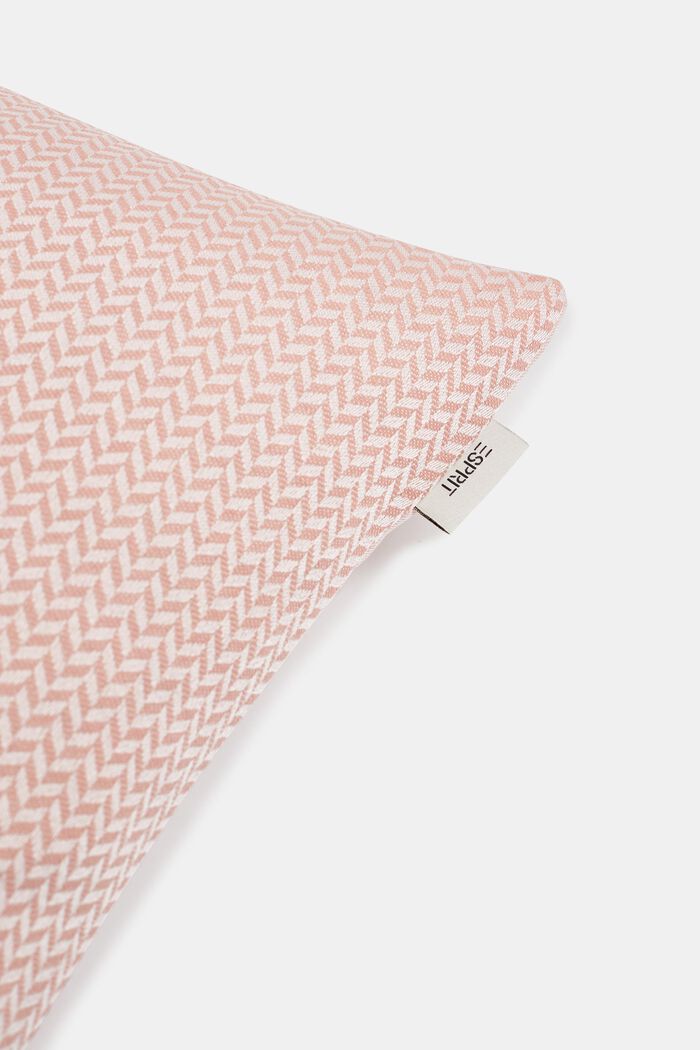 Cushion cover with a herringbone texture, ROSE, detail image number 1