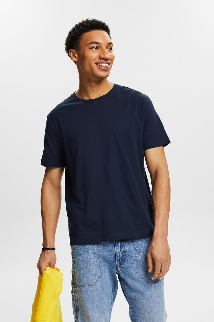 Short-Sleeve Crewneck T-Shirt, NAVY, detail image number 0