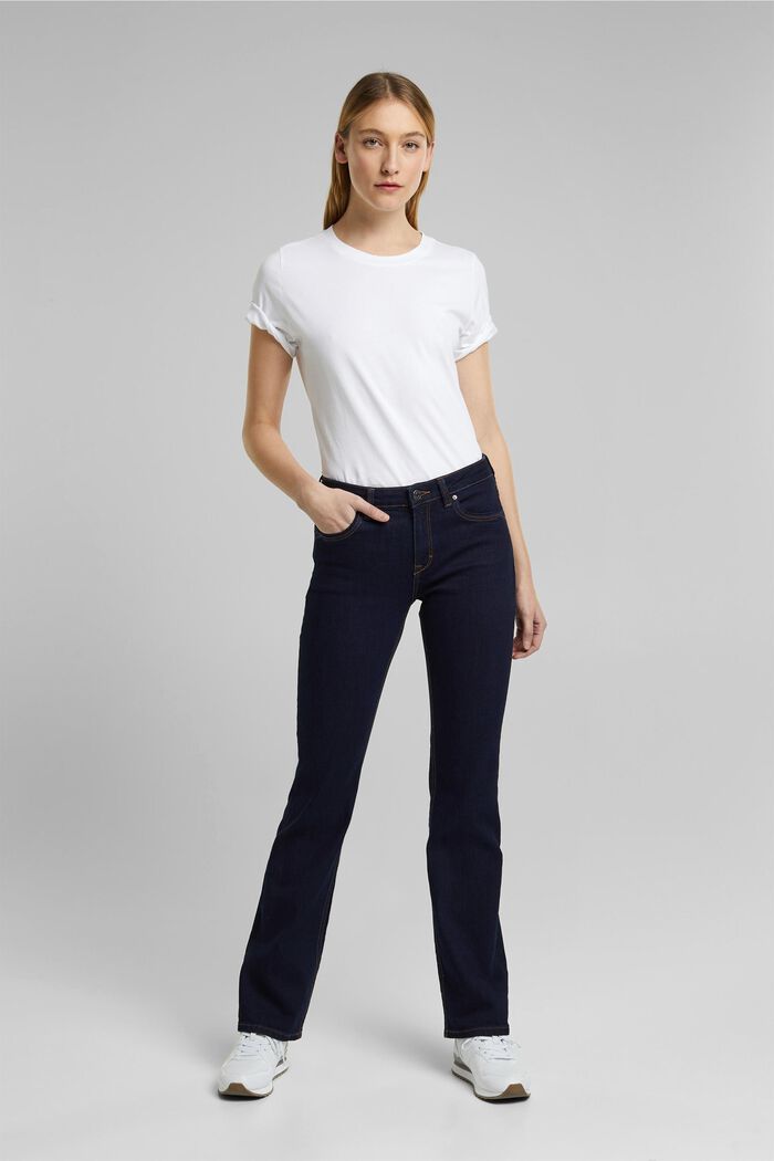 Super stretch jeans with organic cotton, BLUE RINSE, detail image number 5