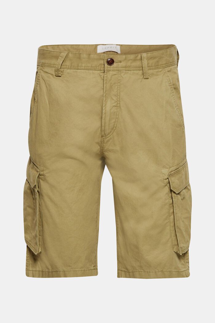 Cargo shorts in 100% cotton, OLIVE, detail image number 0