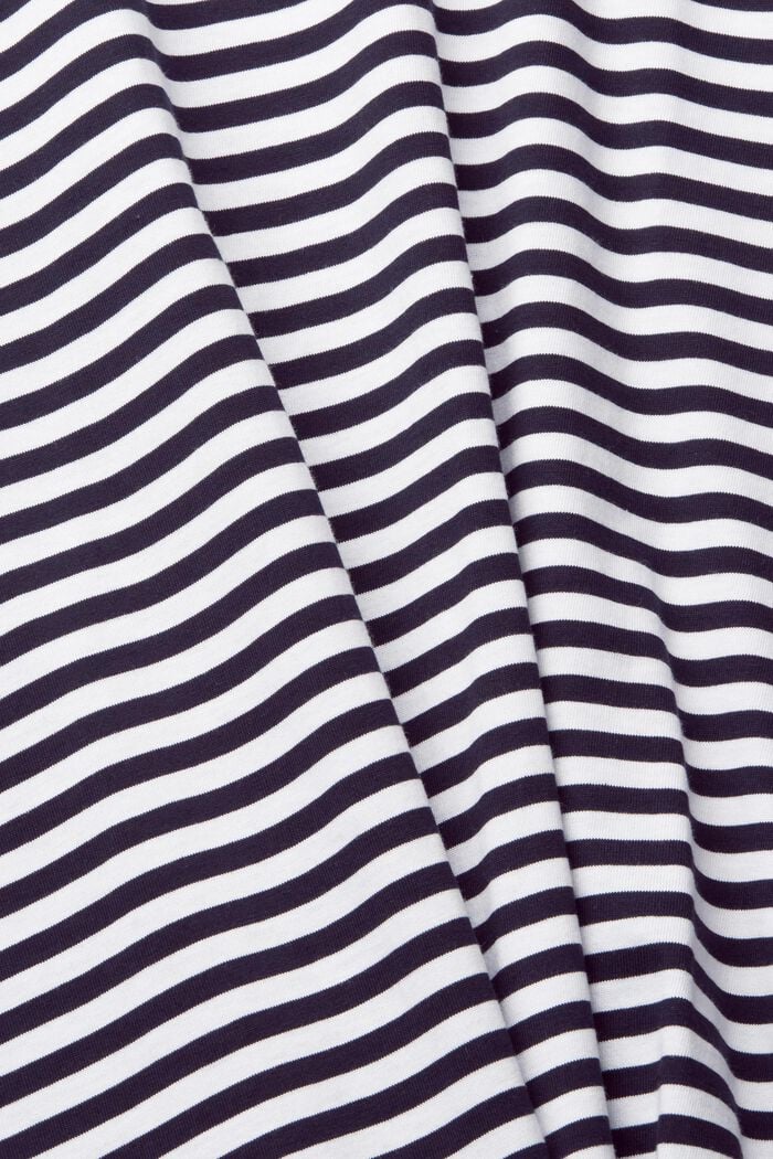 Long sleeve top with a striped pattern, NAVY, detail image number 4