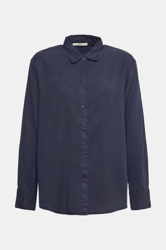 Made of TENCEL™: Shirt blouse, NAVY, detail image number 5