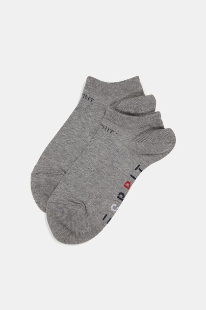 Double pack of trainer socks with a logo
