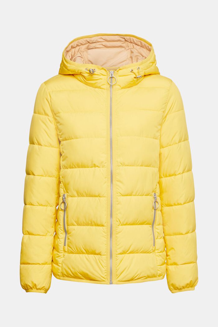 Quilted jacket with contrast lining