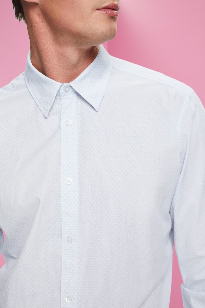 Slim fit shirt with all-over pattern, WHITE, detail image number 2