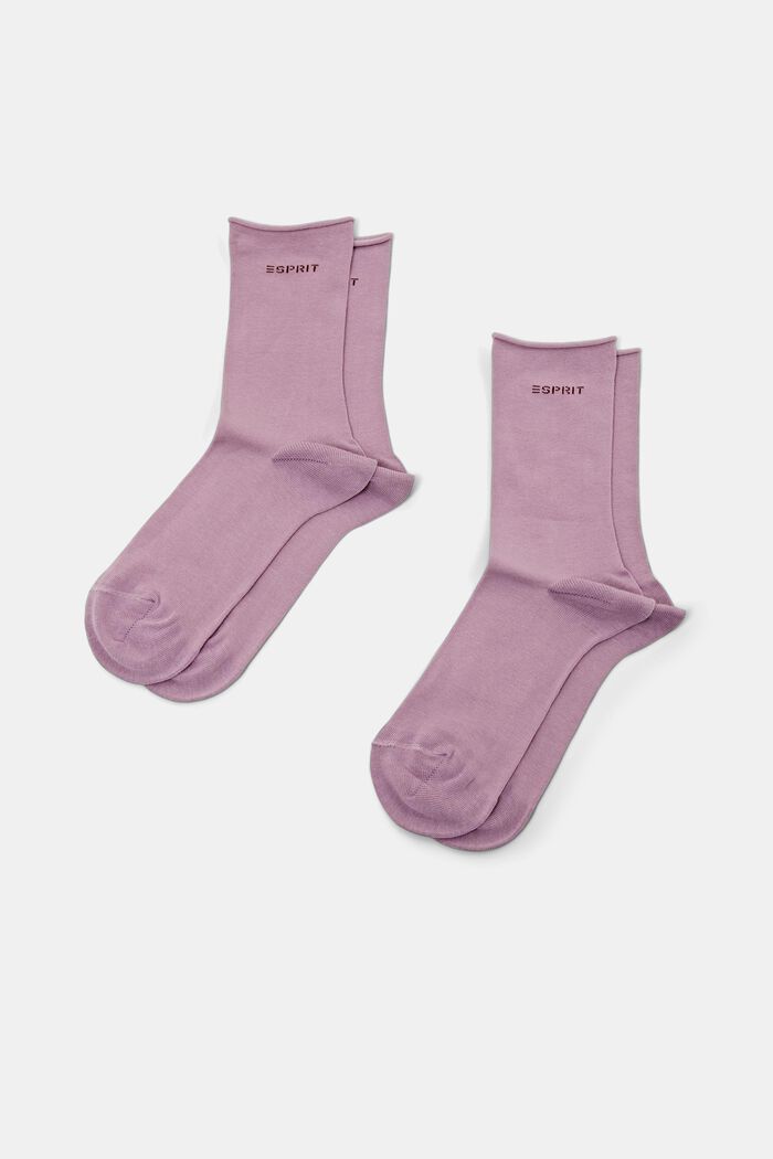 2-Pack Chunky Knit Socks, MAUVE, detail image number 0