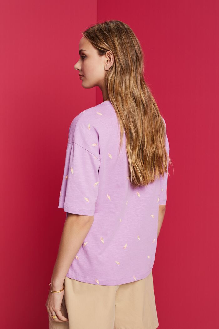 T-shirt with all-over print, 100% cotton, VIOLET, detail image number 3