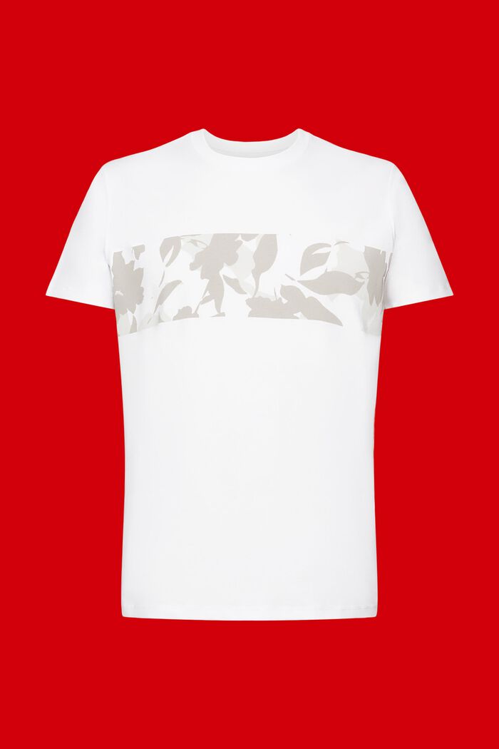 T-shirt with front print, 100% cotton, WHITE, detail image number 6