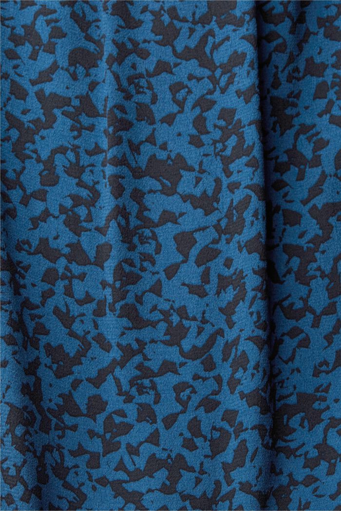 Patterned viscose blouse, PETROL BLUE, detail image number 6