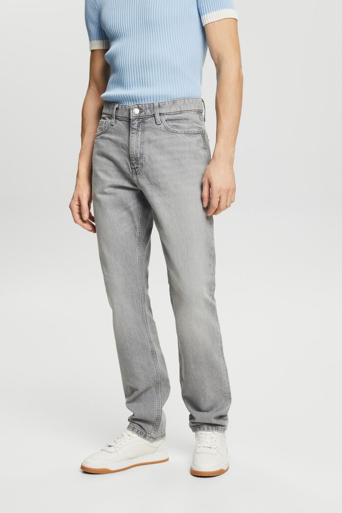 Straight Jeans, GREY LIGHT WASHED, detail image number 0