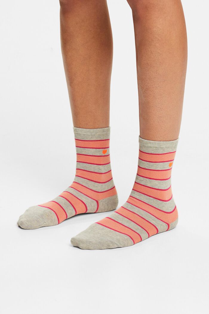 2-Pack Striped Socks, STORM GREY, detail image number 1