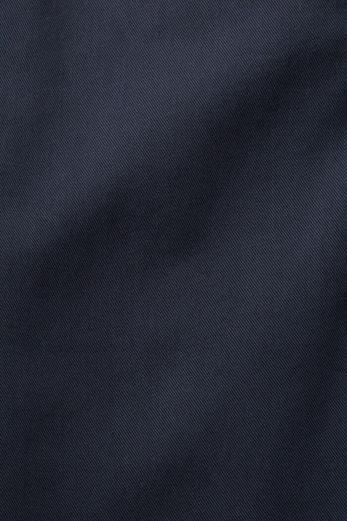 High-rise sporty twill trousers, NAVY, detail image number 6