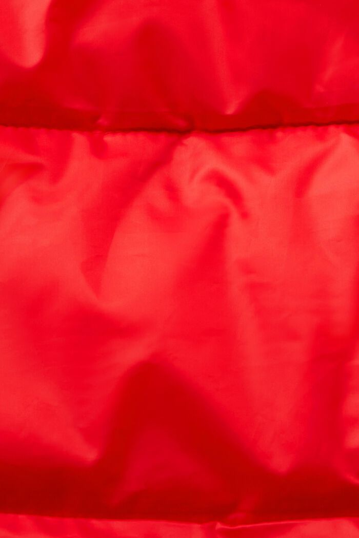 Recycled: puffer jacket with a hood, RED, detail image number 5