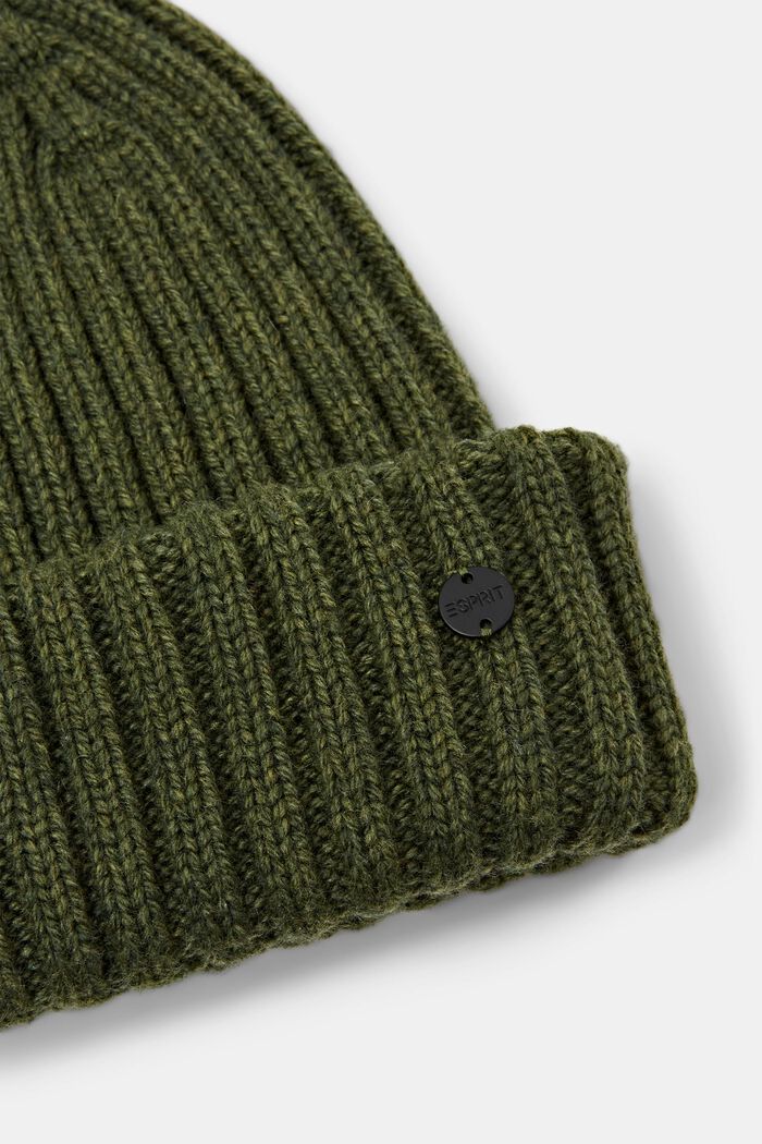 Ribbed beanie, EMERALD GREEN, detail image number 1