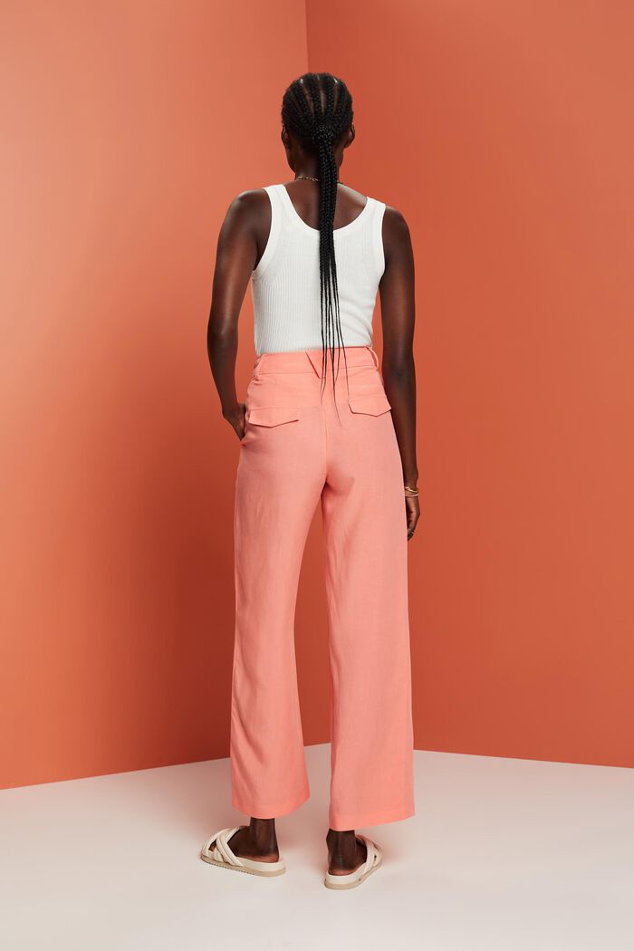 Wide leg trousers, TENCEL™, CORAL, detail image number 3