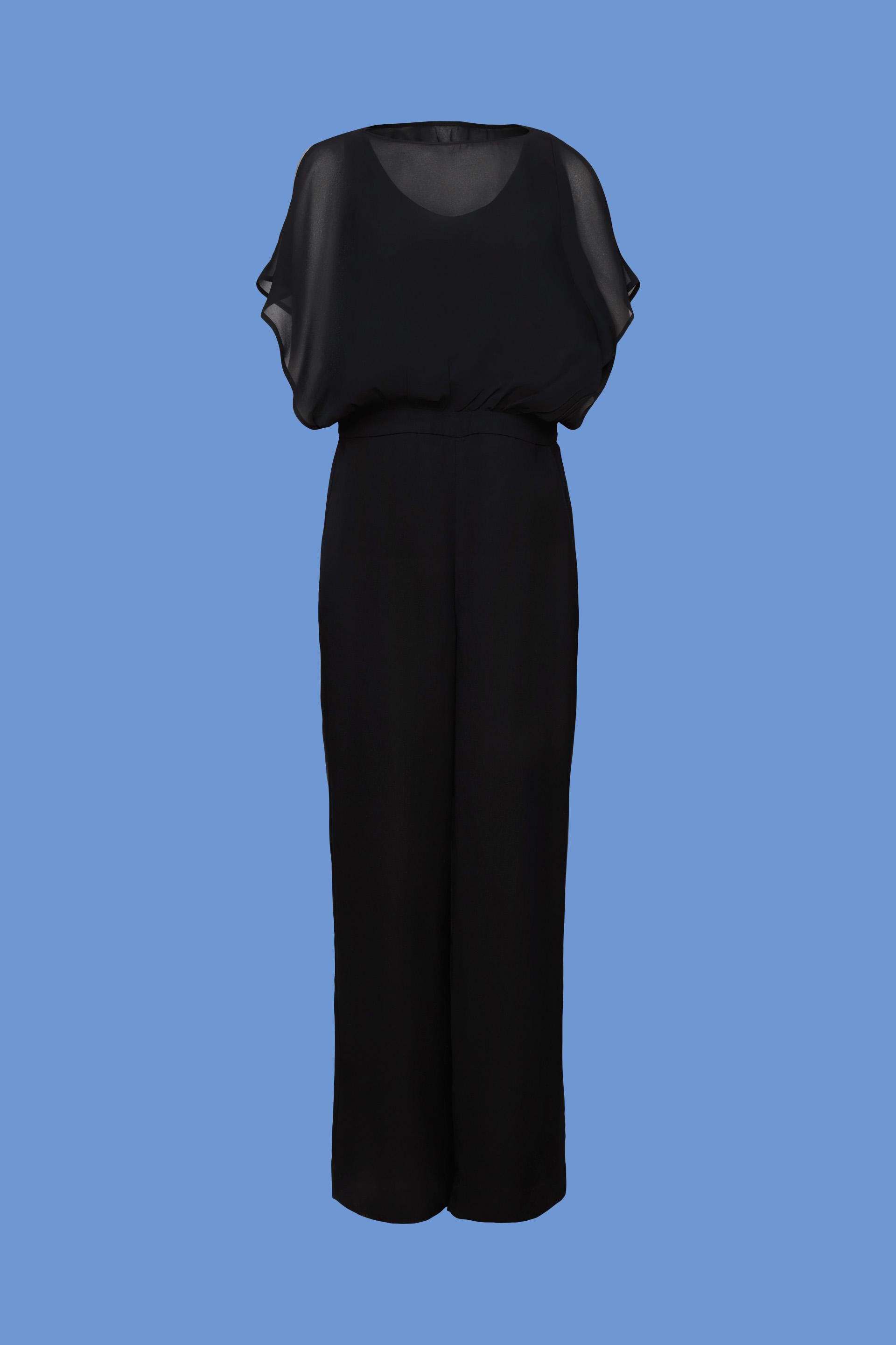 Extravagant Black Jumpsuit / Classy Sheer Jumpsuit With Underneath Little  Black Dress / Plus Size Jumpsuit TJ19 - Etsy