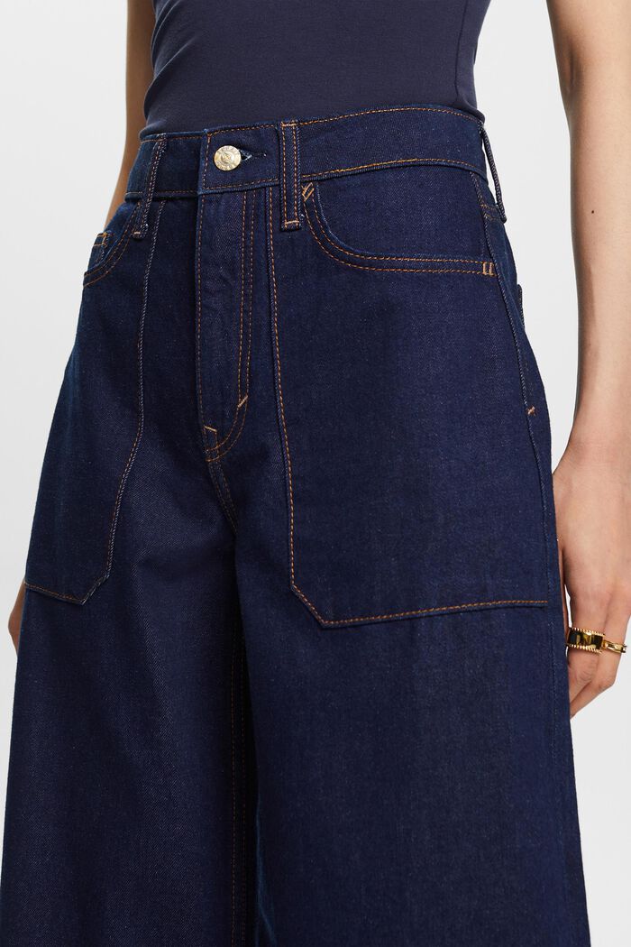 ESPRIT - Retro wide leg jeans, 100% cotton at our online shop
