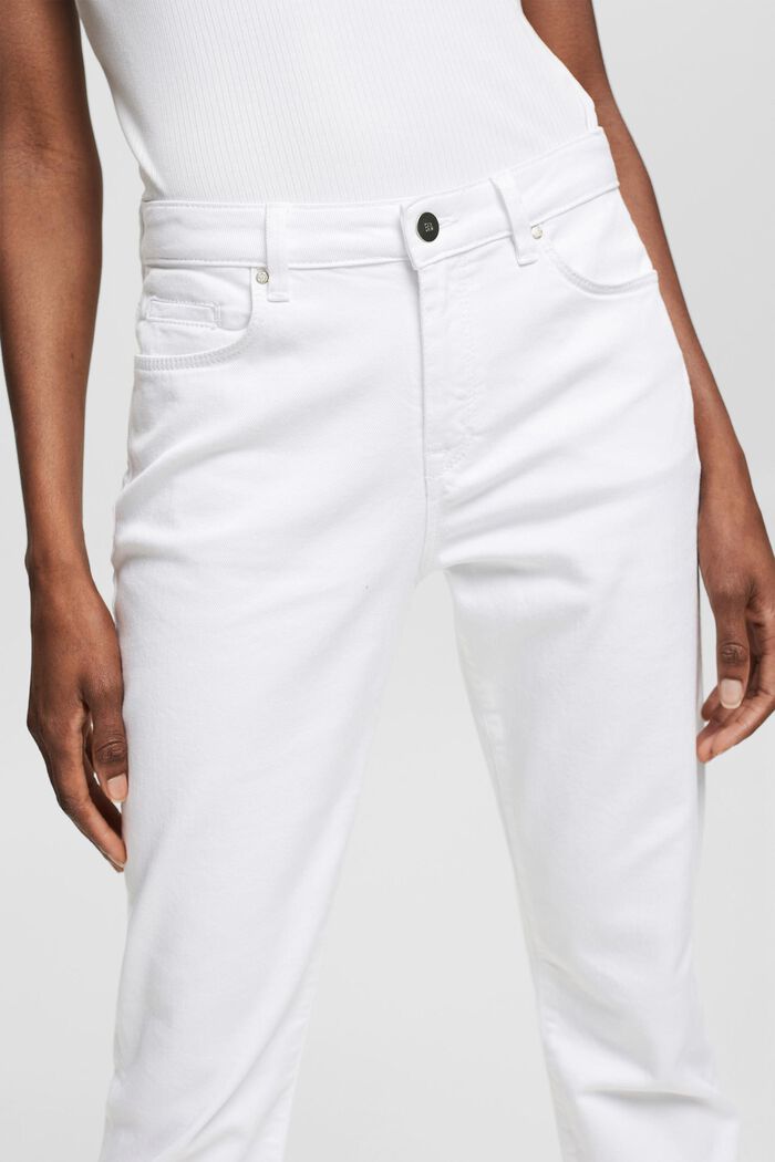 Cotton trousers with stretch, WHITE, detail image number 2