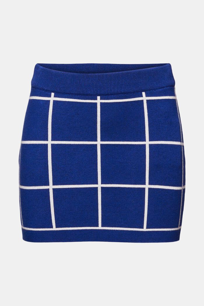 Jacquard-Knit Mini Skirt, BRIGHT BLUE, detail image number 7