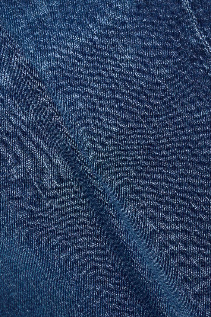 Mid-Rise Straight Denim Shorts, BLUE DARK WASHED, detail image number 6