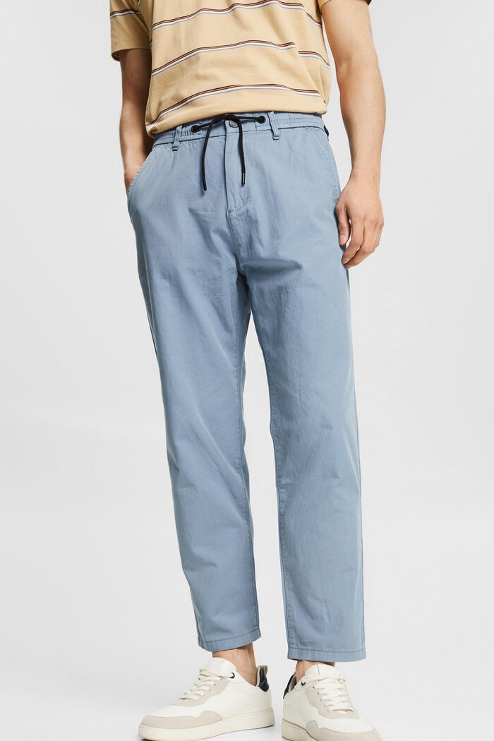 With linen: Chinos with a drawstring waistband