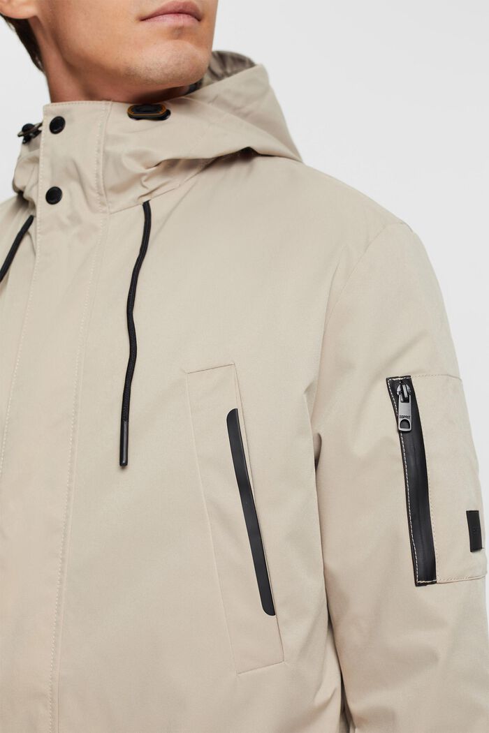 Parka jacket with detachable lining, LIGHT BEIGE, detail image number 2