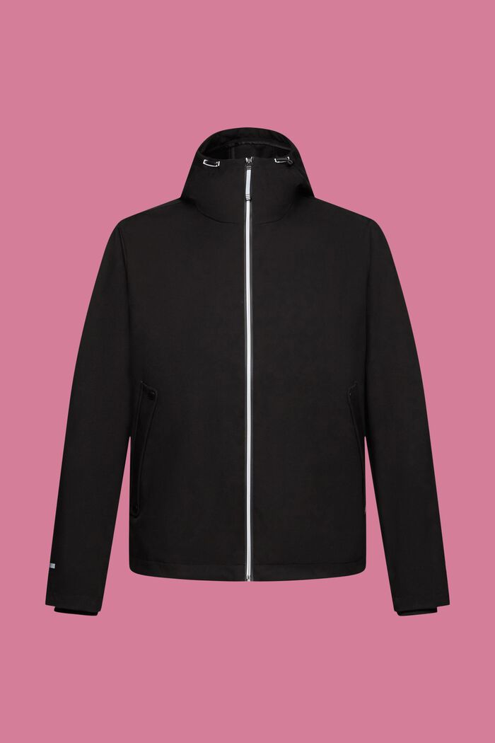 Softshell jacket with a hood, BLACK, detail image number 6