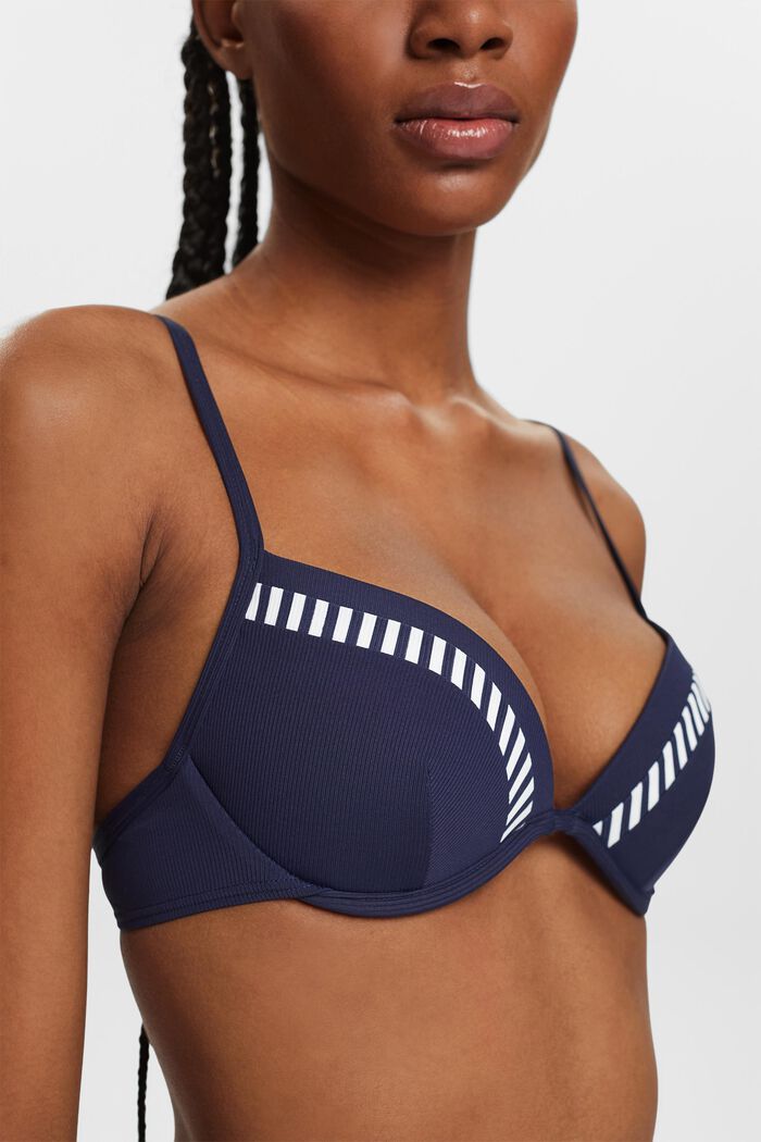 Padded Underwire Bikini Top, NAVY, detail image number 2