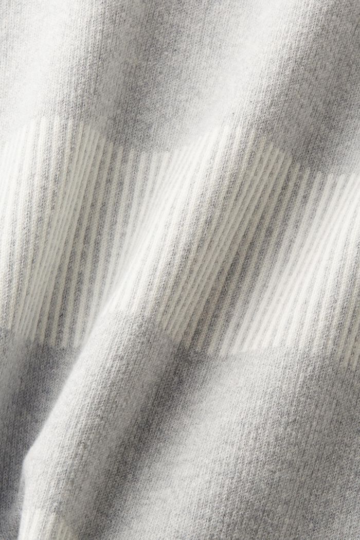 Striped Rib-Knit Sweater, LIGHT GREY, detail image number 4