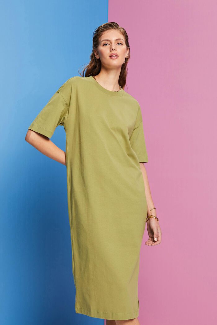 Midi-length t-shirt dress, PISTACHIO GREEN, detail image number 0