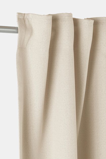 Dim-out curtains with concealed tab top
