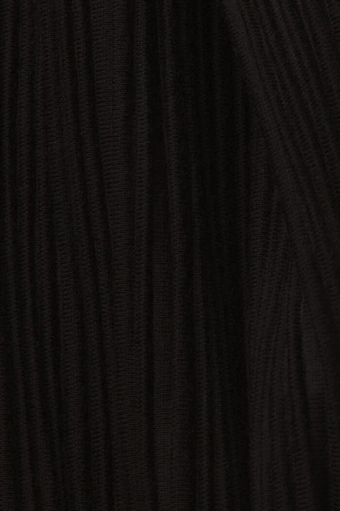 Soft jersey trousers with plissé pleats, BLACK, detail image number 5