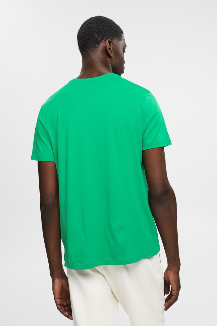 Pima cotton slim fit t-shirt, GREEN, detail image number 3