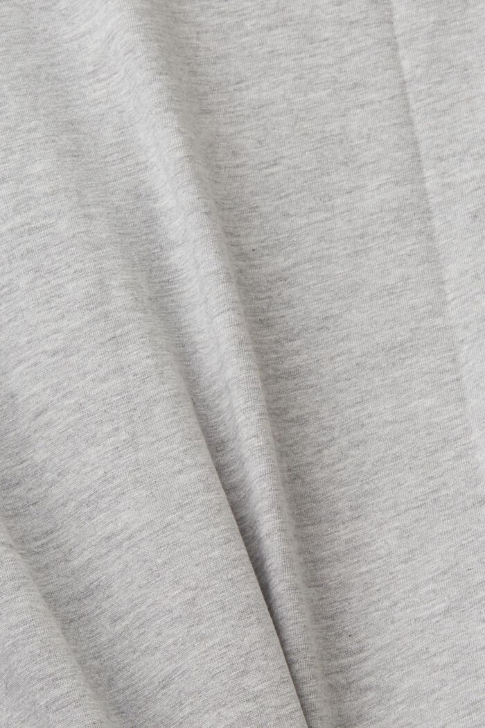 Slim fit t-shirt with front print, LIGHT GREY, detail image number 5