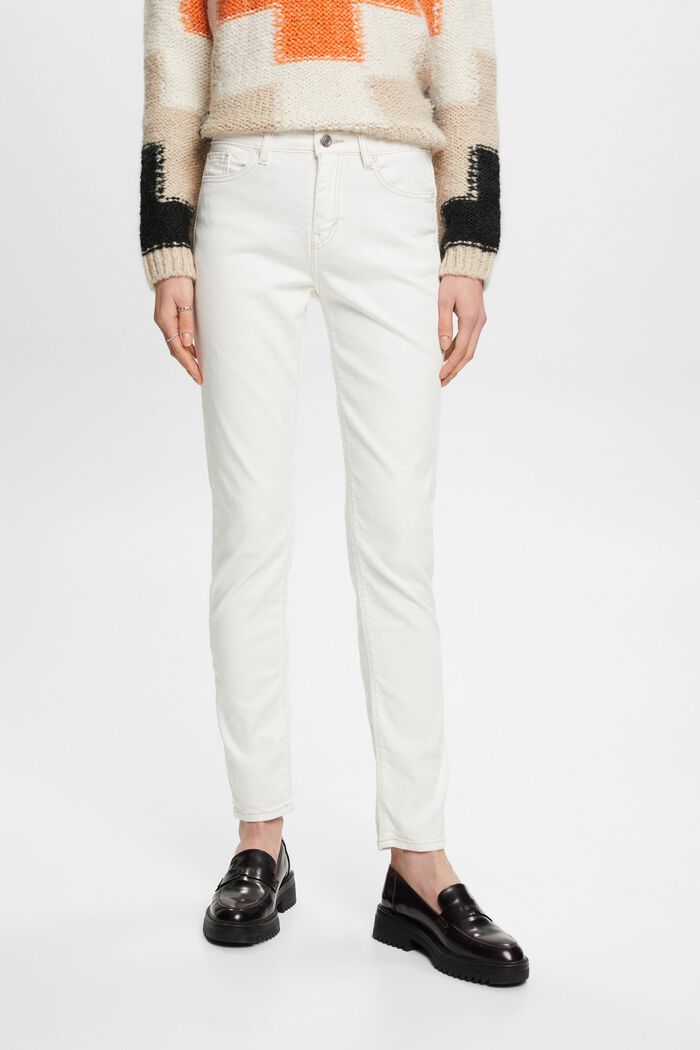 Mid-rise slim fit jeans, WHITE, detail image number 0