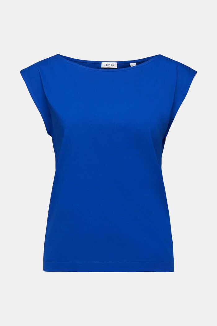 Boat Neck T-Shirt, BRIGHT BLUE, detail image number 5