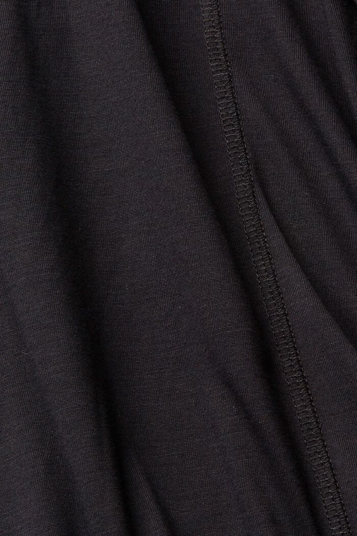 Hooded long-sleeved top, LENZING™ ECOVERO™, BLACK, detail image number 5