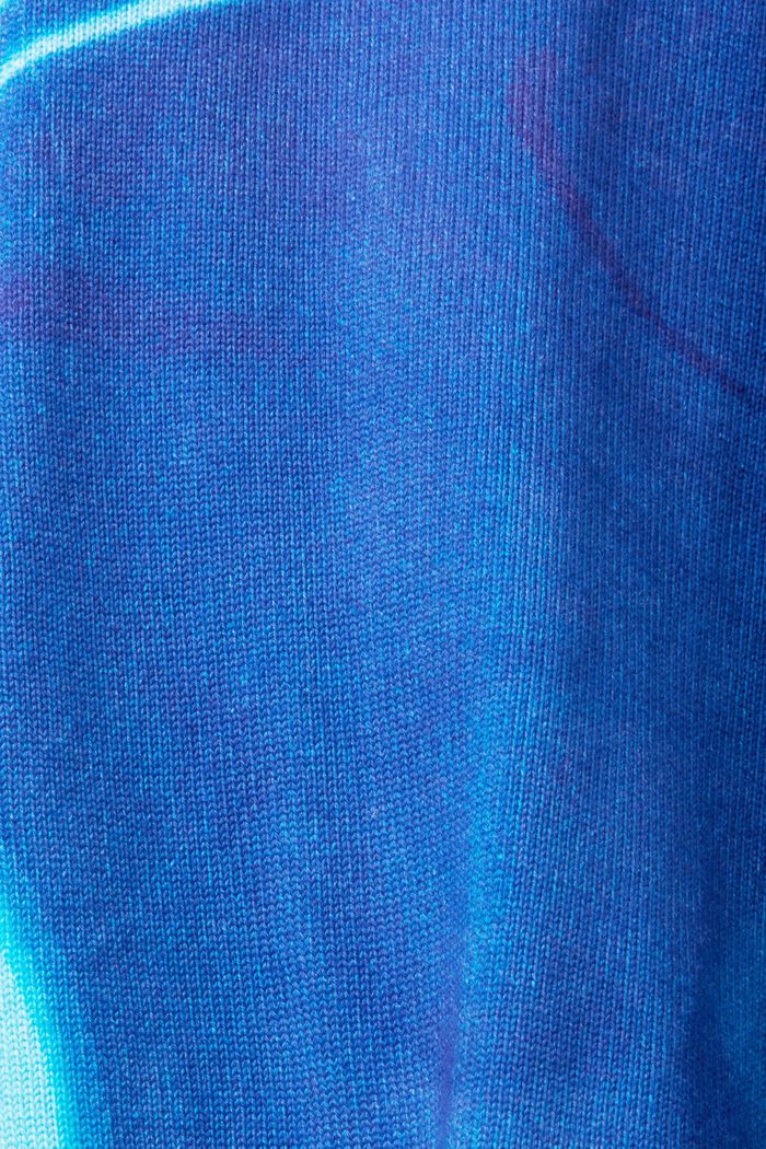 Woven cotton jumper with all-over pattern, BLUE, detail image number 5