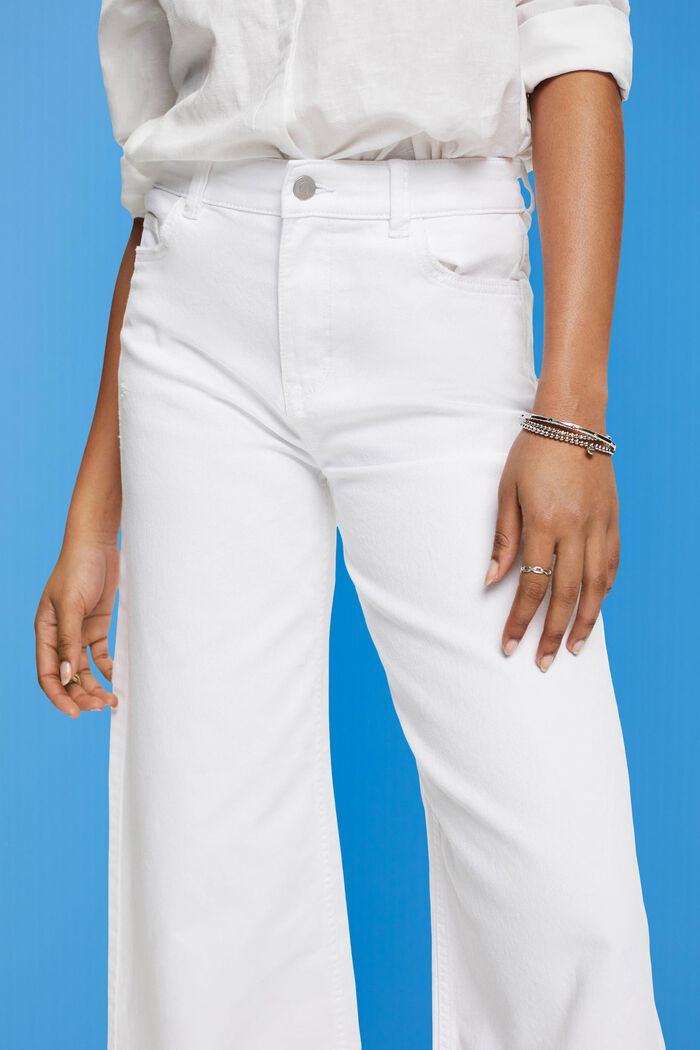 High-rise wide leg culottes, WHITE, detail image number 2