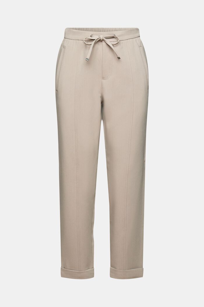 Mid-rise jogger style trousers, TAUPE, detail image number 7