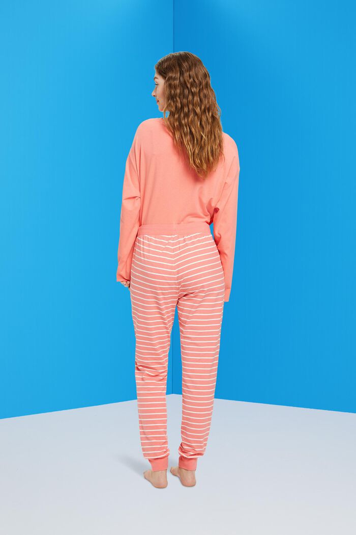 Striped jersey trousers, CORAL, detail image number 3