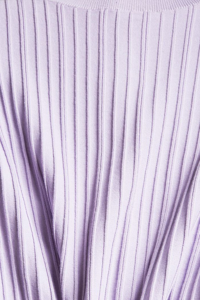 T-shirt with ribbed texture, LILAC, detail image number 1