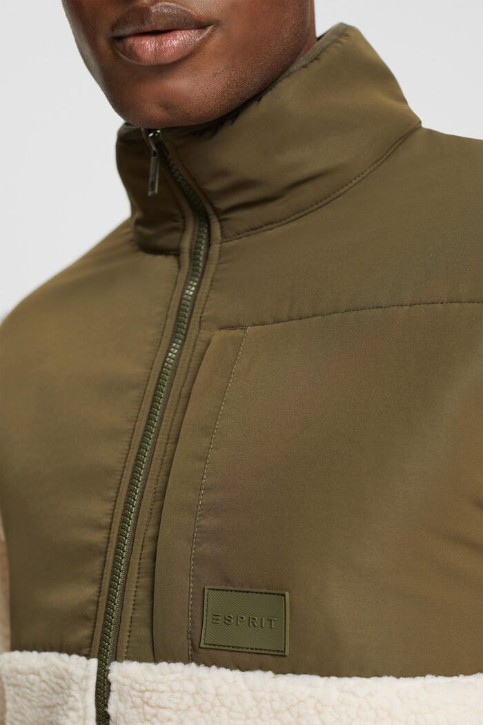 Mixed material jacket, OFF WHITE, detail image number 2